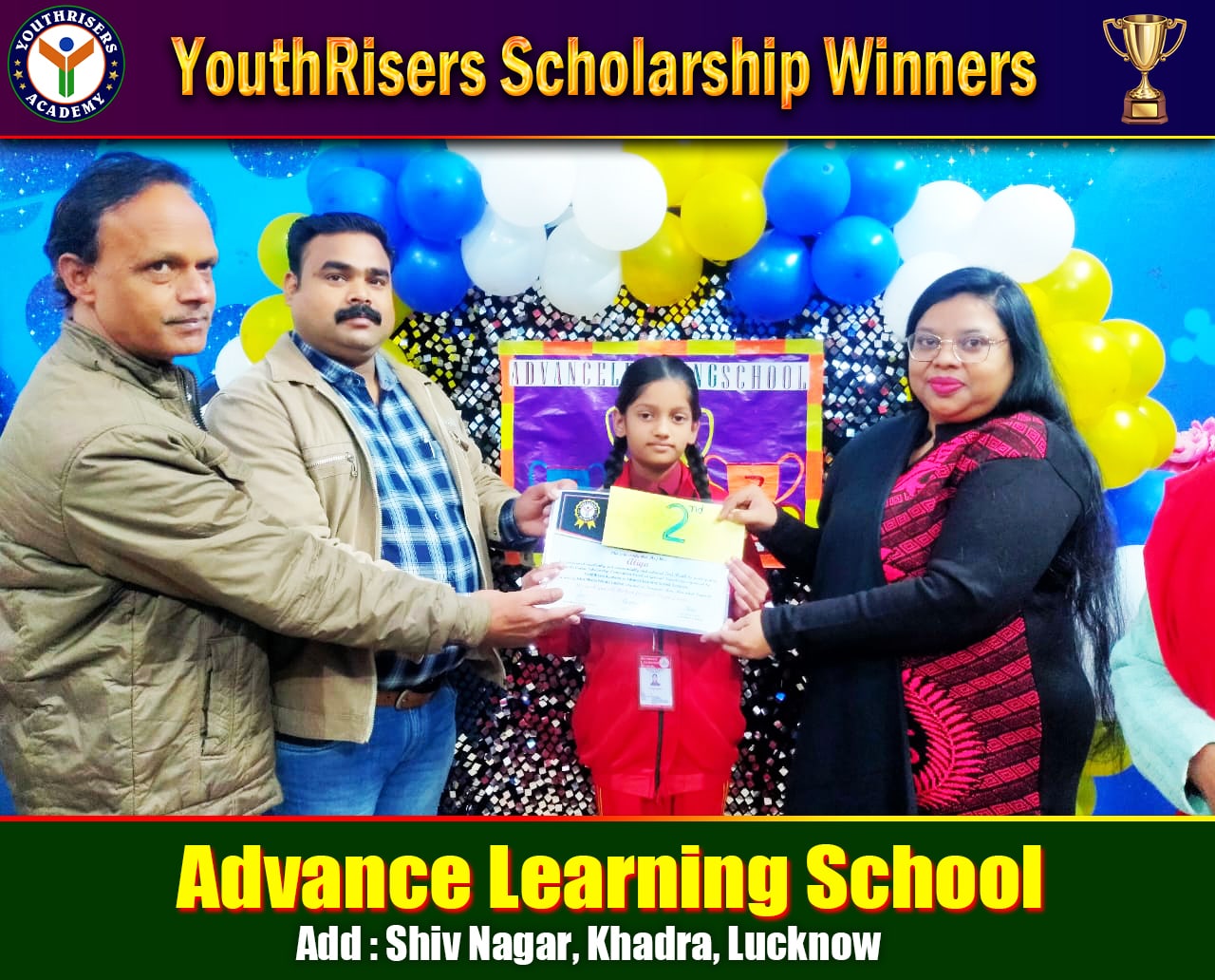 2nd Winner Aliya | Advance Learning School, Shiv Nagar, Khadra, Lucknow