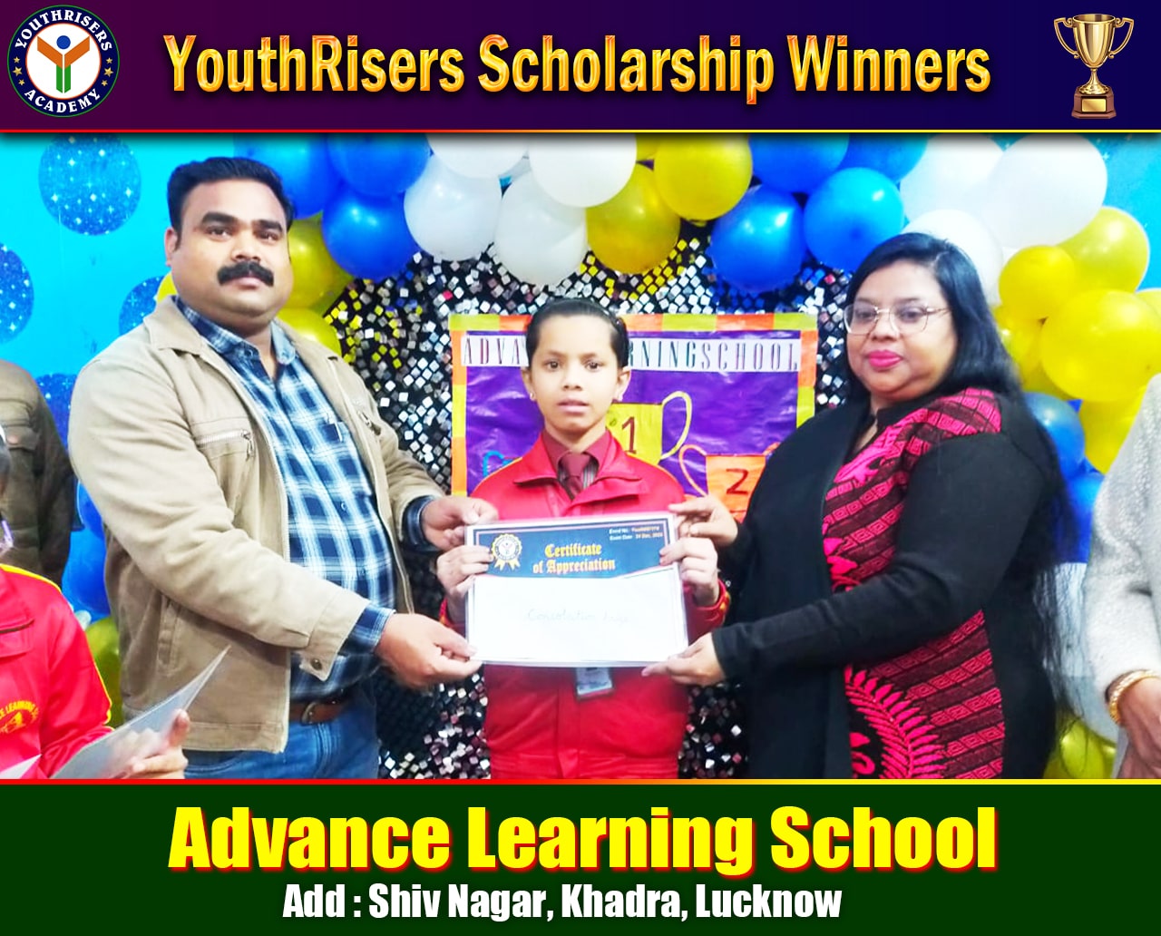 7th Winner Miss Atifa | Advance Learning School, Shiv Nagar, Khadra, Lucknow