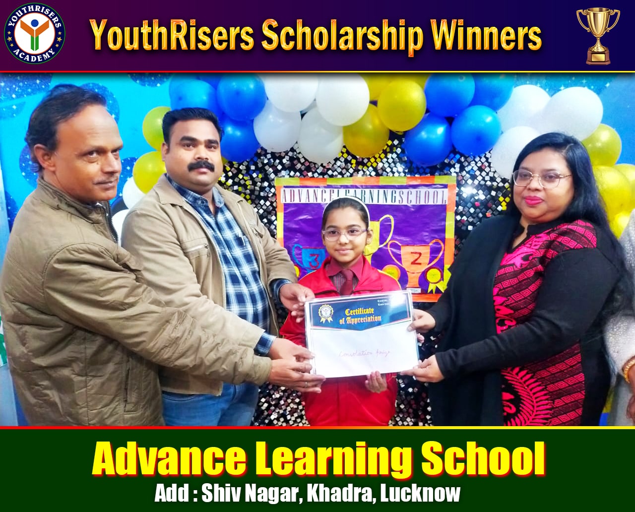 5th Winner Miss Ibtisha | Advance Learning School, Shiv Nagar, Khadra, Lucknow