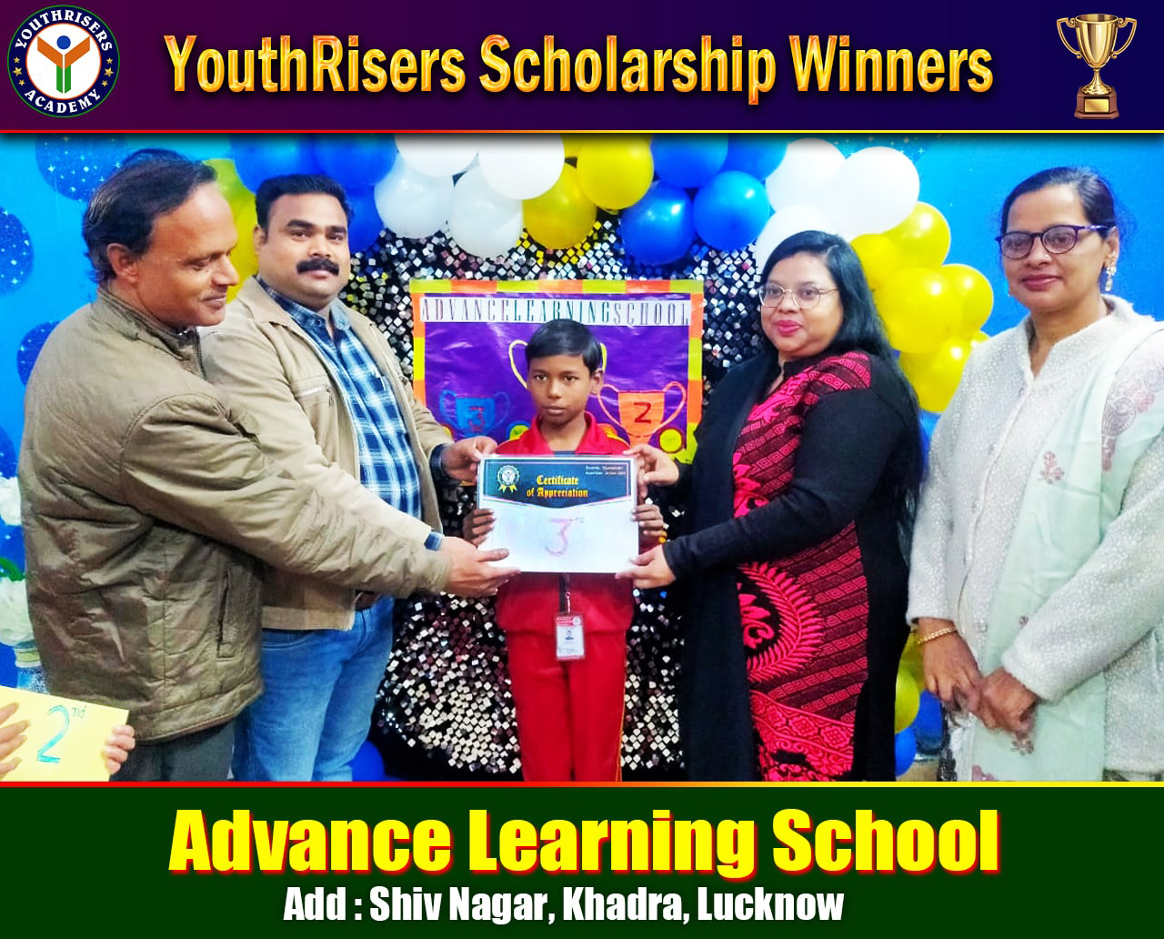 3rd Winner Mr Suryaveer Kumar | Advance Learning School, Shiv Nagar, Khadra, Lucknow