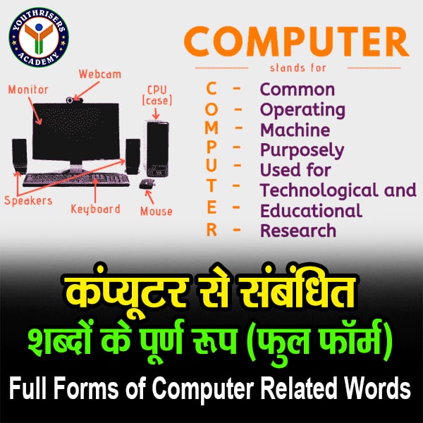 कंप्यूटर से संबंधित शब्दों के पूर्ण रूप (फुल फॉर्म) Full forms of computer related words